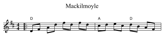 Mackilmoyle - staff notation