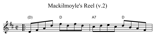 Mackilmoyle's Reel (v.2) - staff notation