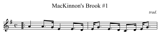 MacKinnon's Brook #1 - staff notation