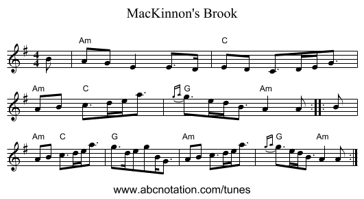 MacKinnon's Brook - staff notation
