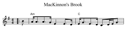 MacKinnon's Brook - staff notation