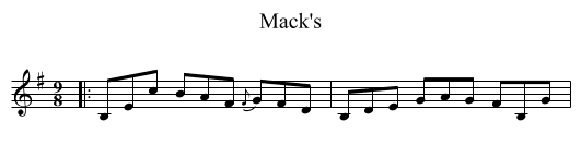 Mack's - staff notation