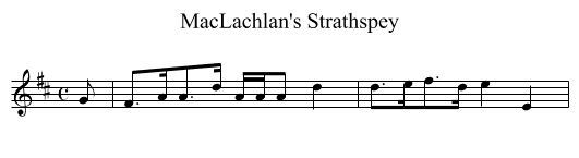 MacLachlan's Strathspey - staff notation
