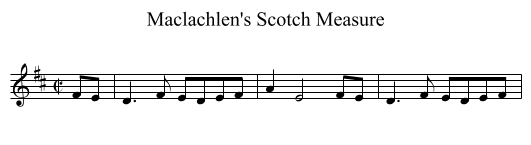 Maclachlen's Scotch Measure - staff notation