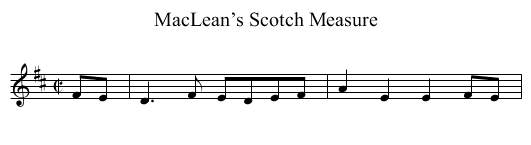 MacLean’s Scotch Measure - staff notation