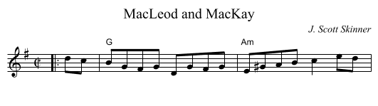 MacLeod and MacKay - staff notation