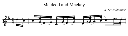Macleod and Mackay - staff notation