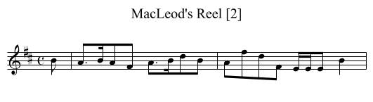 MacLeod's Reel [2] - staff notation