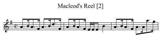 Macleod's Reel [2] - staff notation