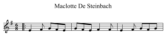 Maclotte De Steinbach - staff notation