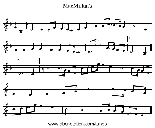 MacMillan's - staff notation