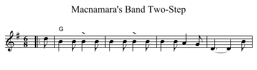 Macnamara's Band Two-Step - staff notation