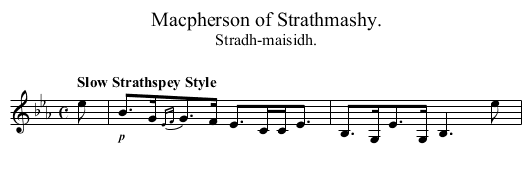 Macpherson of Strathmashy. - staff notation