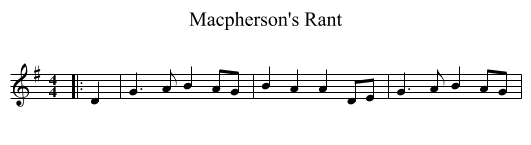 Macpherson's Rant - staff notation