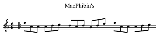 MacPhibín's - staff notation
