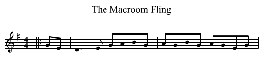 Macroom Fling, The  - staff notation