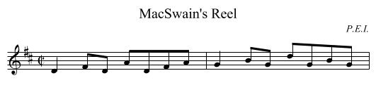 MacSwain's Reel - staff notation
