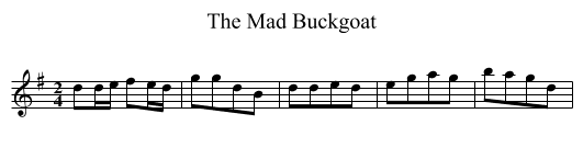 Mad Buckgoat, The  - staff notation