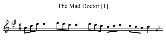 Mad Doctor [1], The - staff notation