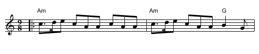 Mad Moll - staff notation