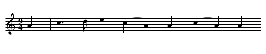 Mad Moll - staff notation