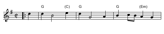 Mad Robin (G) - staff notation