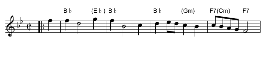 Mad Robin - staff notation