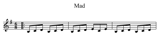 Mad - staff notation