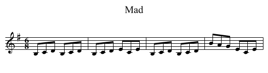 Mad - staff notation