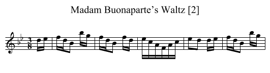 Madam Buonaparte’s Waltz [2] - staff notation