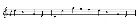 MADAM CABRIN'S HORNPIPE - staff notation
