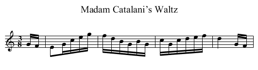 Madam Catalani’s Waltz - staff notation
