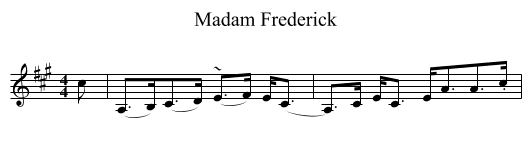 Madam Frederick - staff notation