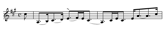Madam Frederick - staff notation