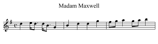 Madam Maxwell - staff notation