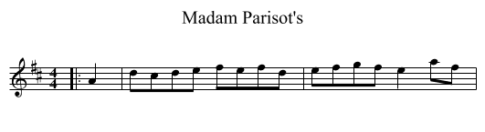 Madam Parisot's - staff notation