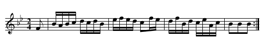 Madam Parrisot’s Hornpipe - staff notation