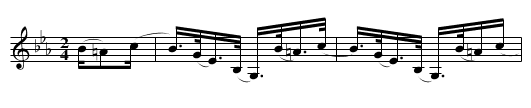 Madam Sylvain - staff notation