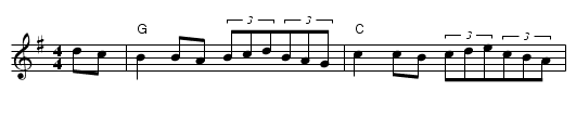 Madame Bonaparte Variation - staff notation