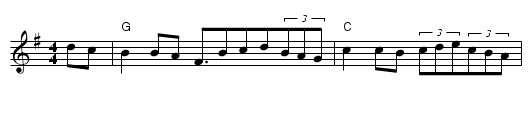 Madame Bonaparte Variation - staff notation