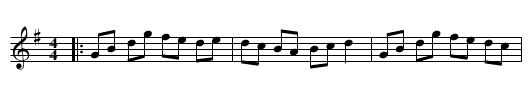 Madame del Caro's Hornpipe - staff notation