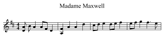 Madame Maxwell - staff notation