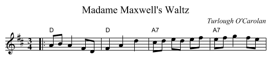 Madame Maxwell's Waltz - staff notation