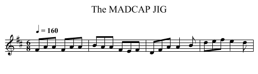 MADCAP JIG, The - staff notation