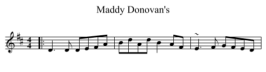 Maddy Donovan's - staff notation