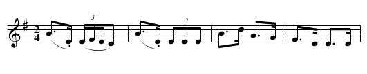 Madraí ‘san eórna, Na - staff notation