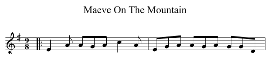 Maeve On The Mountain - staff notation