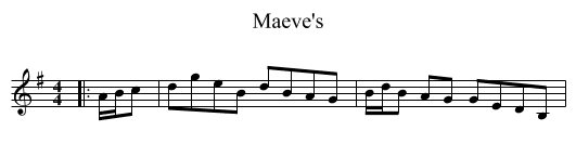 Maeve's - staff notation