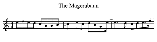 Magerabaun, The  - staff notation