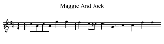 Maggie And Jock - staff notation